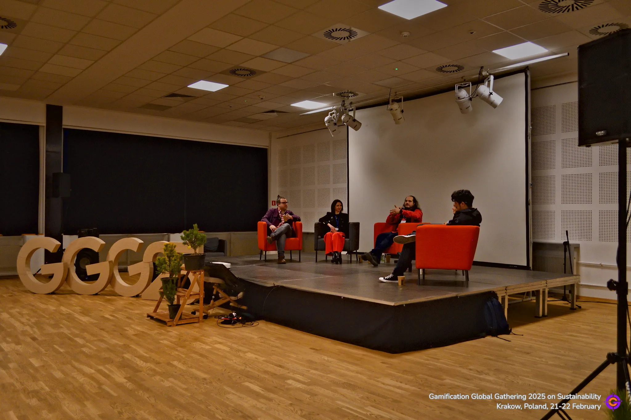 Gamification Global Gathering panel discussion on stage