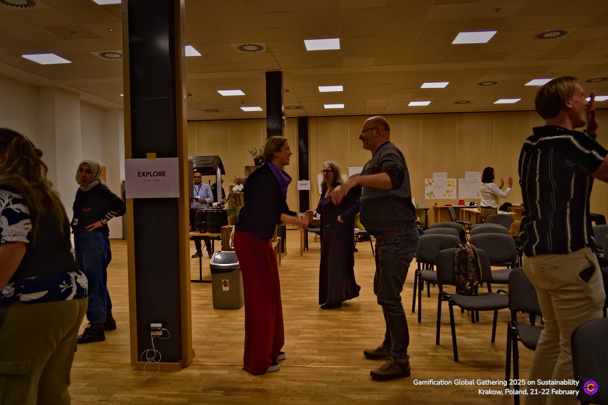 Gamification Global conference attendees engaging in activities