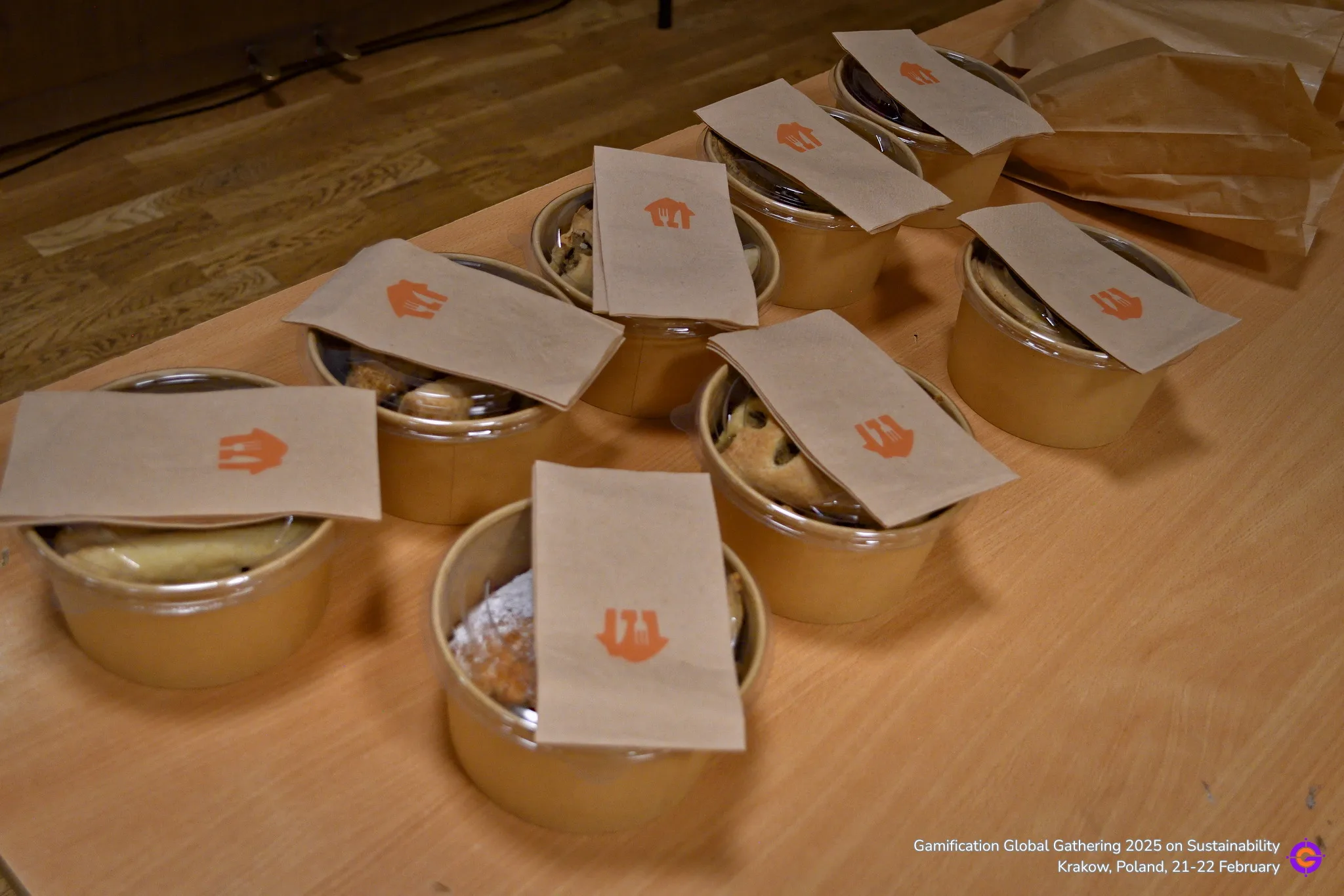 Gamification Global gathering sustainable food presentation table
